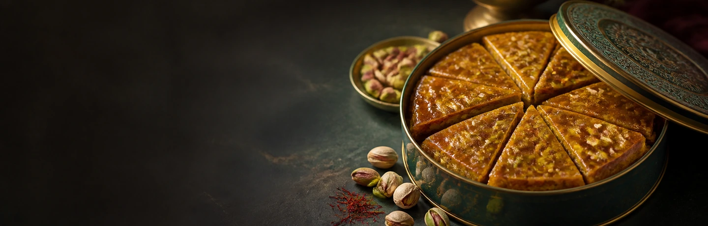 سوهان اصیل قم با پسته و زعفران